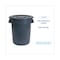 Boardwalk 44 Gal Waste Receptacle Lids, Flat-Top Lid Gray, Plastic 1868184 - alternate 4
